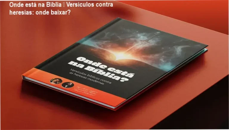 Capa do eBook Onde está na Bíblia mostrando versículos contra heresias modernas