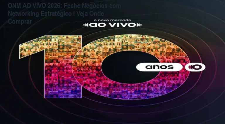Imagem do evento ONM AO VIVO 2026 mostrando participantes em networking