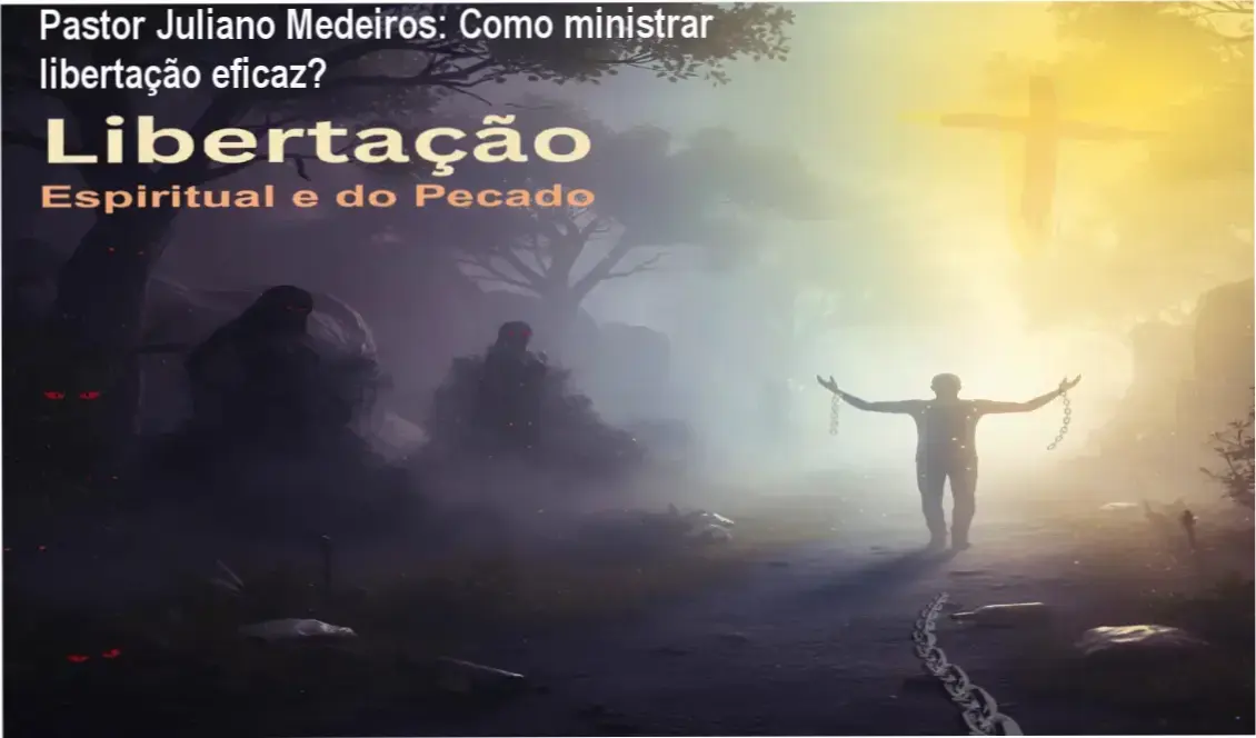 Pastor Juliano Medeiros apresentando o Curso de Libertação Completo em ambiente de estudo online