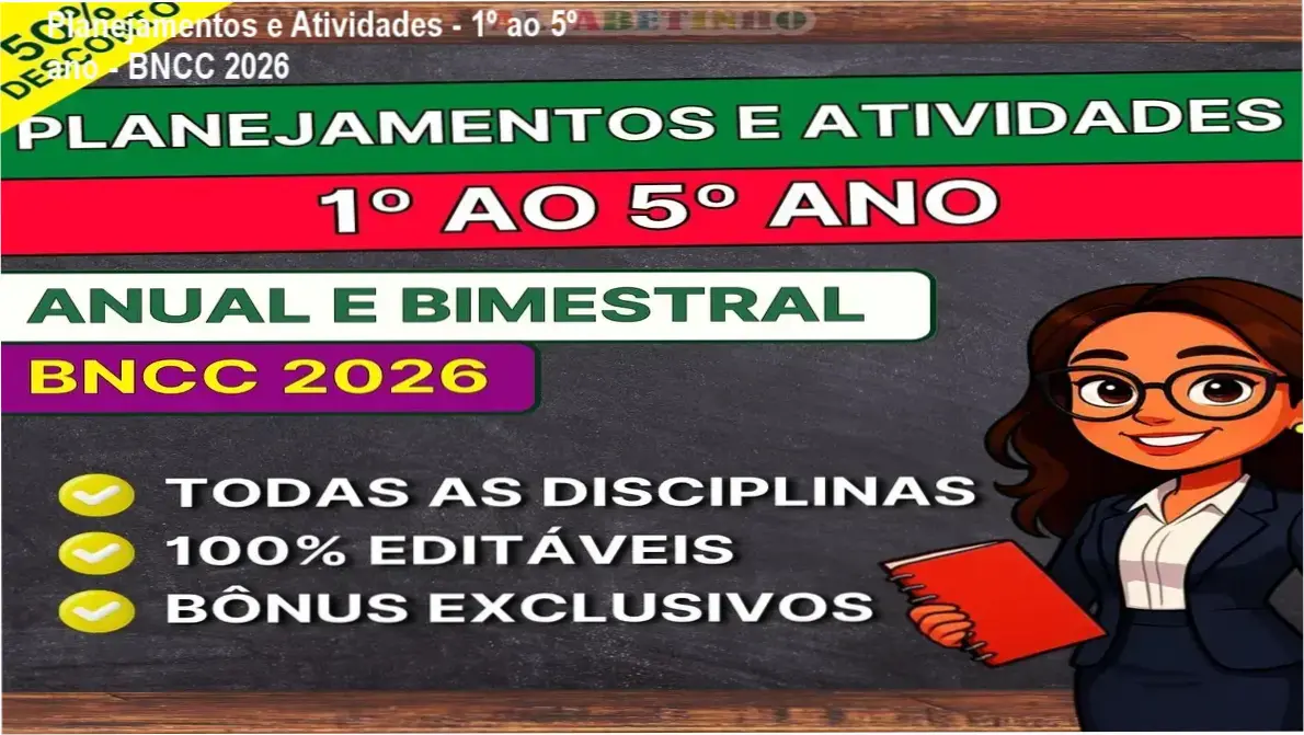 Planejamentos e Atividades - 1º ao 5º ano - BNCC 2026 CURSOSS
