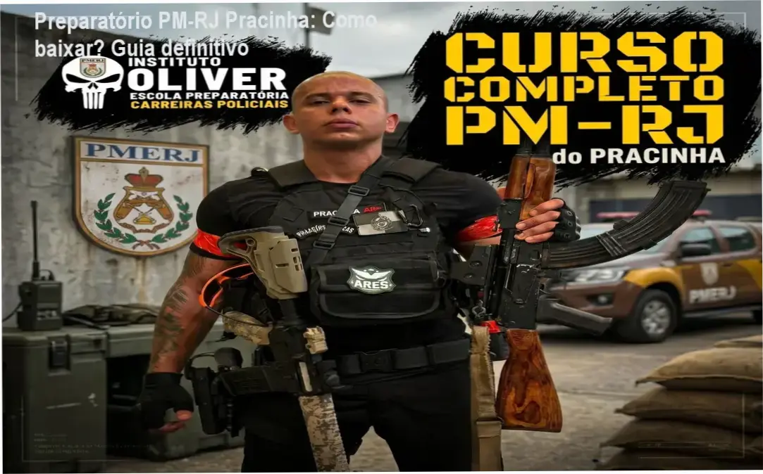 Tela do portal do aluno do Preparatório Completo PM-RJ Pracinha mostrando acesso ao curso