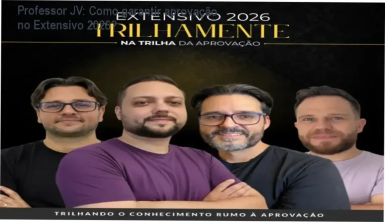 Professor JV apresentando o curso Extensivo 2026 focado em vestibulares do Paraná