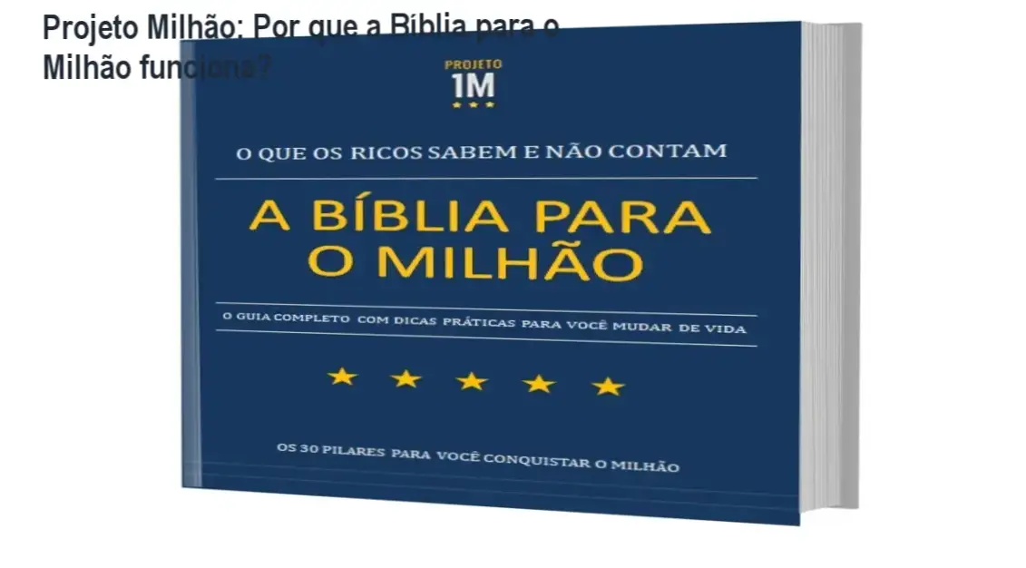 Capa do e‑book 'A Bíblia para o Milhão' do Projeto Milhão mostrando caminhos para prosperar