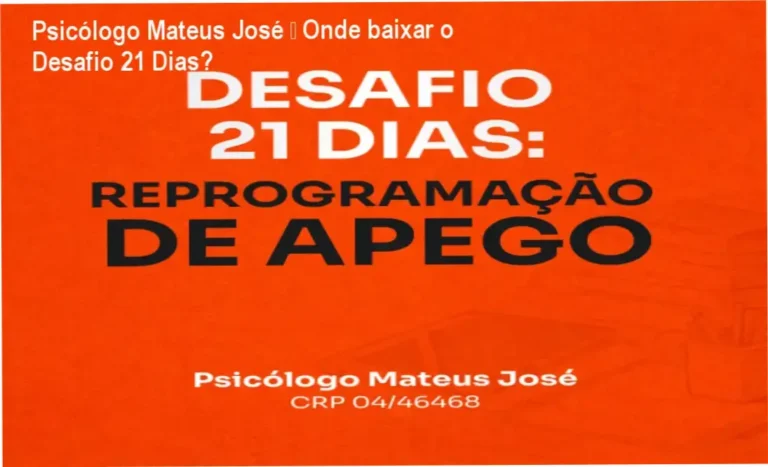 Capa do Desafio 21 Dias de Reprogramação de Apego do Psicólogo Mateus José