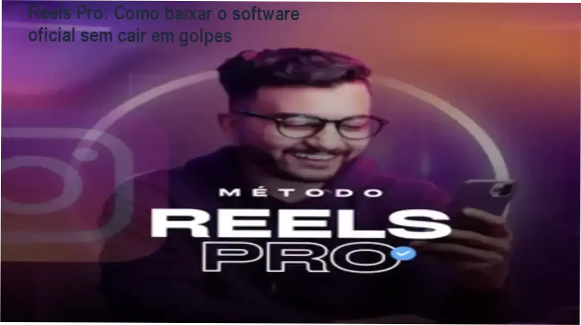 Tela mostrando o site oficial para download do Reels Pro