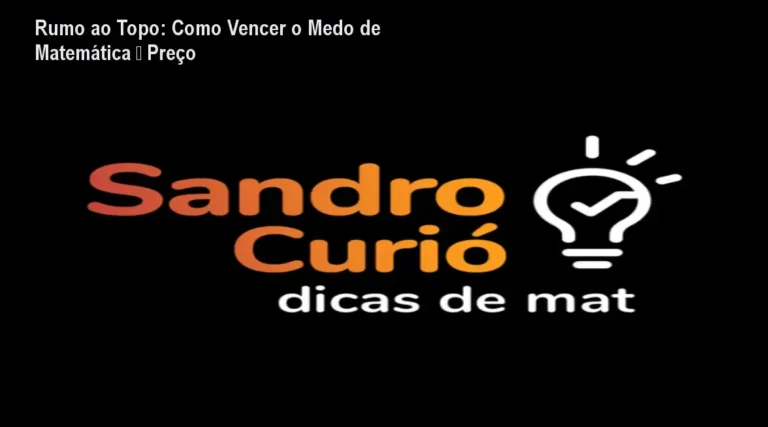 Capa do curso Rumo ao Topo mostrando estudante superando o medo de matemática com método visual
