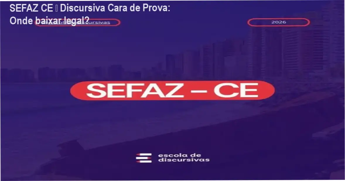 Tela mostrando a página oficial de download do curso SEFAZ CE – Discursiva Cara de Prova