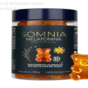 Somnia – Goma de Melatonina Vegana Maracujá – Sono Rápido