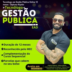 Tecnólogo em Gestão Pública Online 12 meses – Diploma Rápido