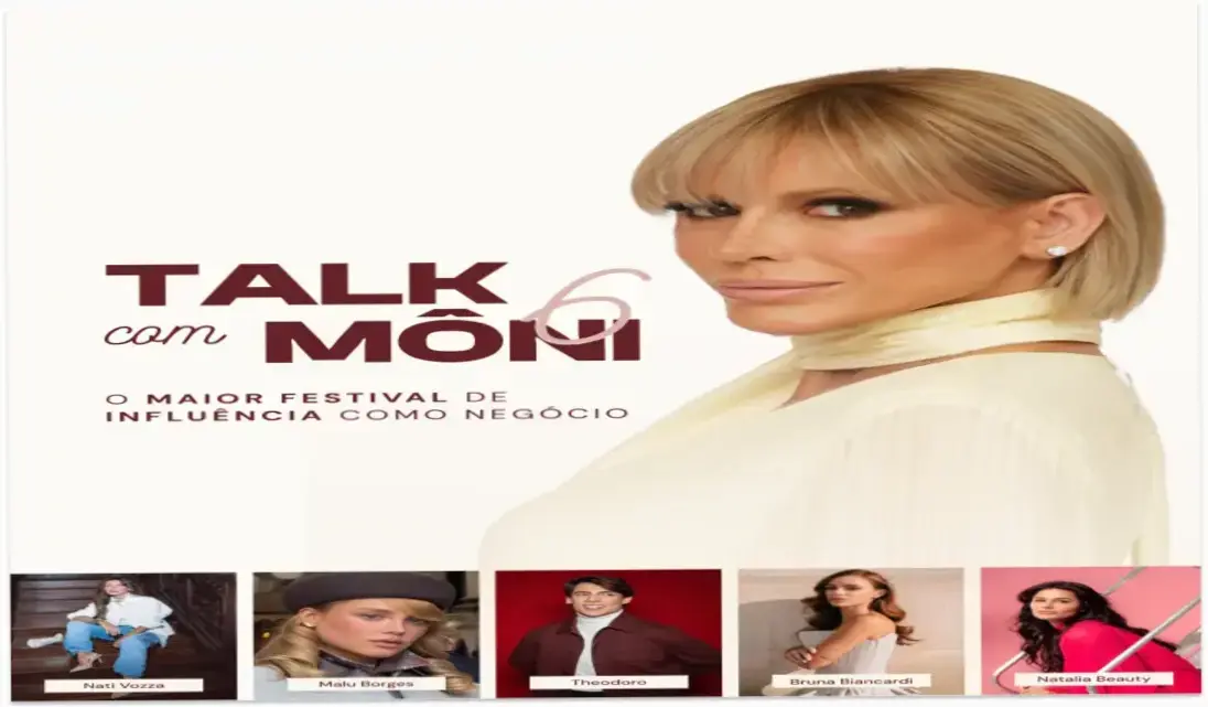Tela mostrando informações de download oficial do evento Talk com Moni 6