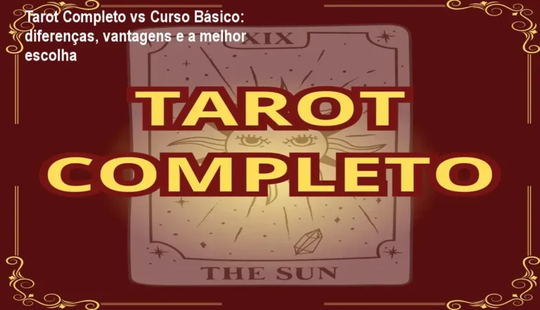 Tarot Completo vs Curso Básico: diferenças, vantagens e a melhor escolha 5 https://cursoss.com.br/tjpa-2-fase-com-correcao/ Imagem do curso Tarot Completo - 78 Arcanos Revelados mostrando a capa do material e o benefício de dominar todas as cartas para leituras profissionais