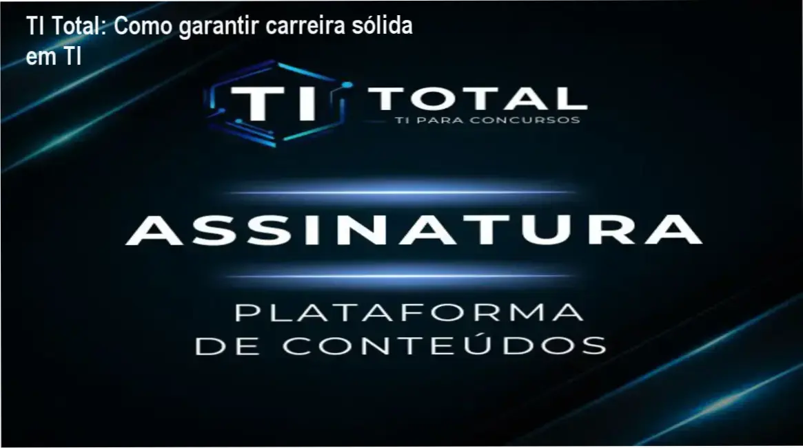 Tela do curso TI Total mostrando laboratórios virtuais e módulos de redes