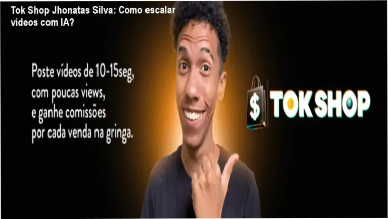 Jhonatas Silva apresentando sua estratégia de automação de vídeos IA para TikTok Shop