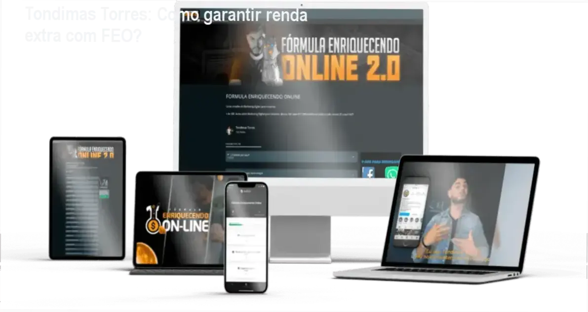 Tondimas Torres apresentando o curso Fórmula Enriquecendo Online VIIP para iniciantes