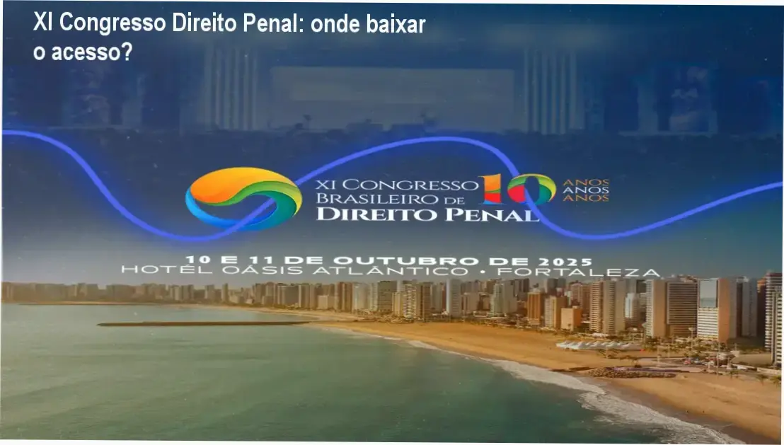 Página mostrando acesso ao XI Congresso Brasileiro de Direito Penal com opção de download