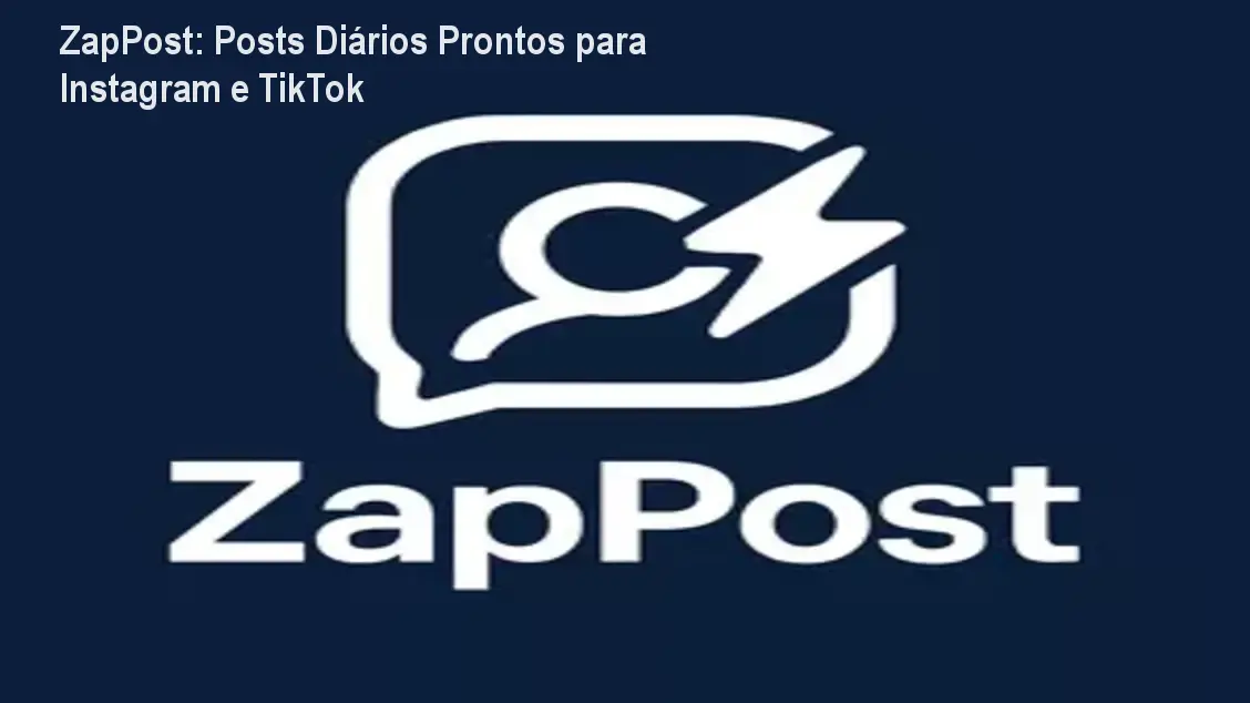 ZapPost: Posts Diários Prontos para Instagram e TikTok 1 https://cursoss.com.br/zappost-criador-de-posts-diarios-2/ Tela do WhatsApp exibindo post pronto do ZapPost com legenda e hashtags