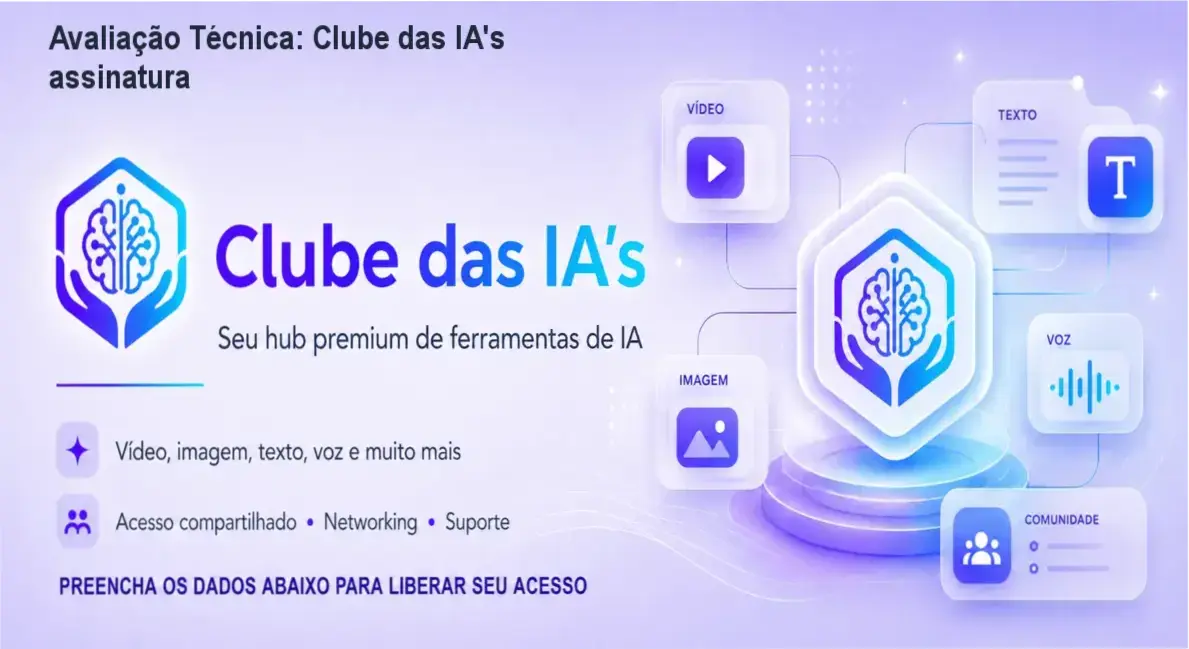 Avaliação Técnica: Clube das IA's assinatura 3 https://cursoss.com.br/treinamento-psicologia-aplicada-design-marketing-linguagem-secreta/ Guia explicativo sobre o produto digital Clube das IA's assinatura