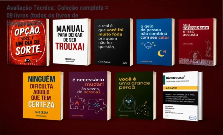 Guia explicativo sobre o produto digital Coleção completa = 09 livros (todos os livros de caiocesar220)