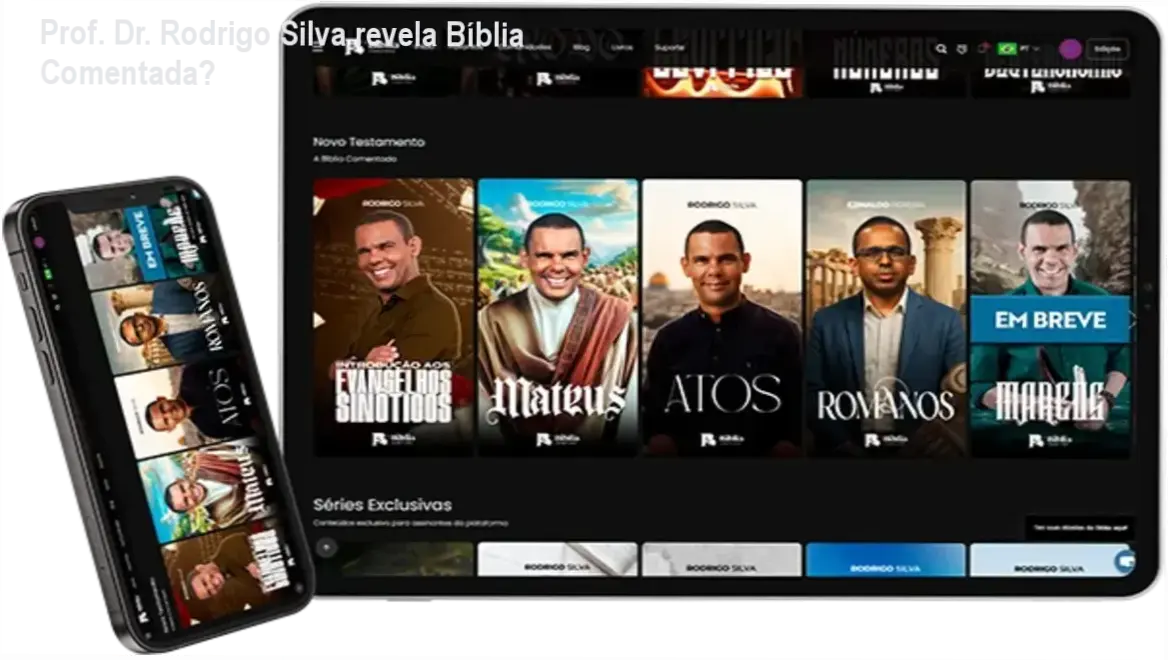 Bíblia Comentada Rodrigo Silva bastidores da plataforma com IA
