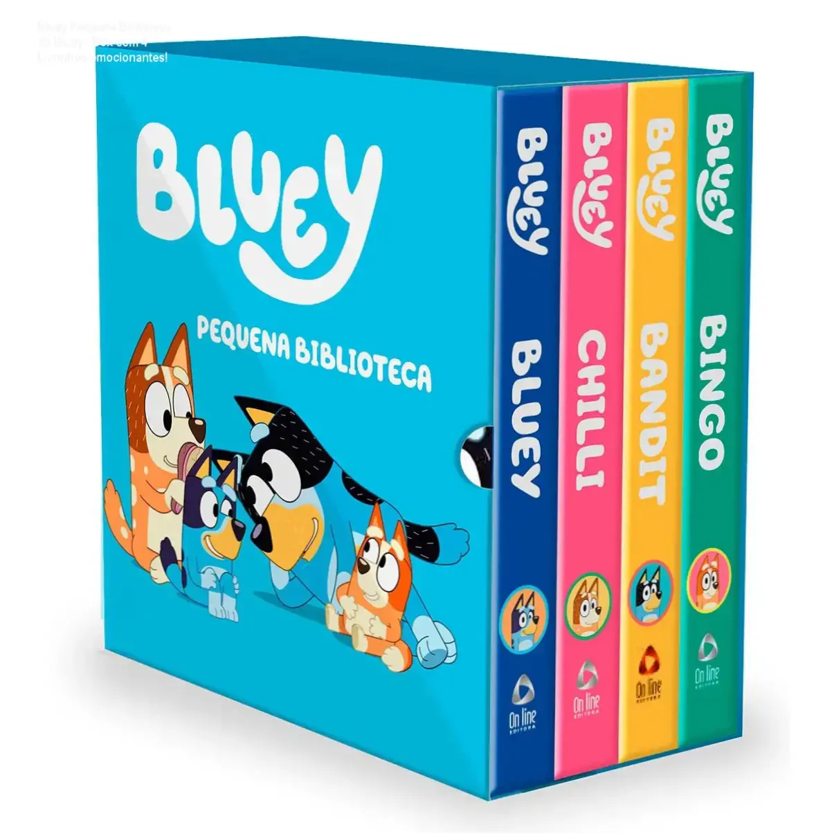 Bluey Pequena Biblioteca da Bluey - Box com 4 Livrinhos emocionantes! 2 https://cursoss.com.br/nadia-pace-mentoria-3/ Box Pequena Biblioteca da Bluey com 4 livros ilustrados - visual do conteúdo