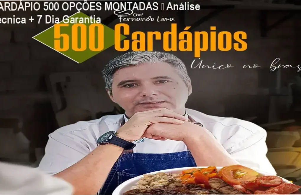CARDÁPIO COM 500 OPÇÕES MONTADAS – Por dentro do ebook com 500 combinações prontas para restaurantes