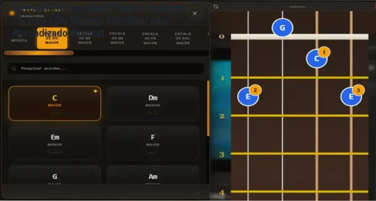 Cavaquinho com Dudu Nobre: Sistema interativo que ouve e corrigi notas em tempo real