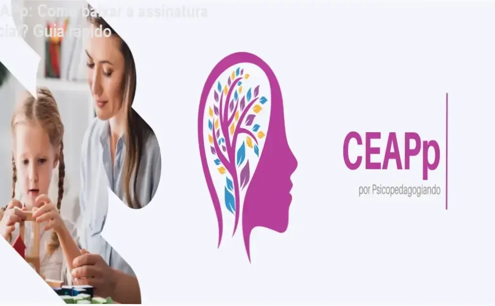 Tela da plataforma CEAPp mostrando opção de acesso à assinatura oficial