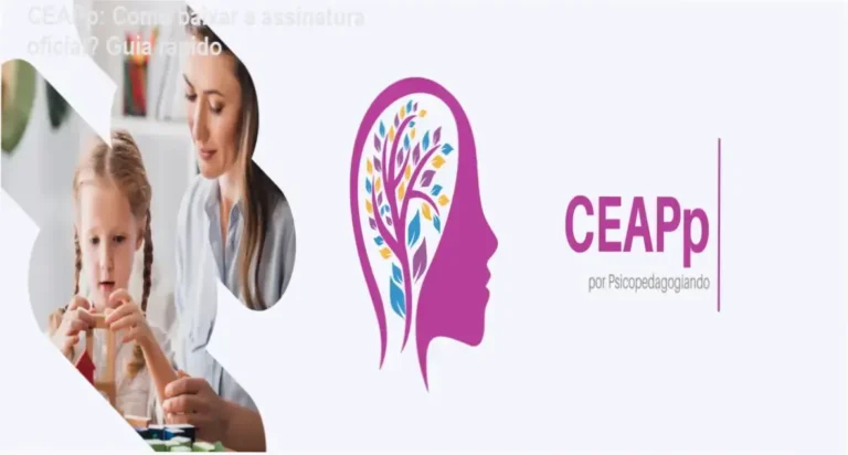 Tela da plataforma CEAPp mostrando opção de acesso à assinatura oficial
