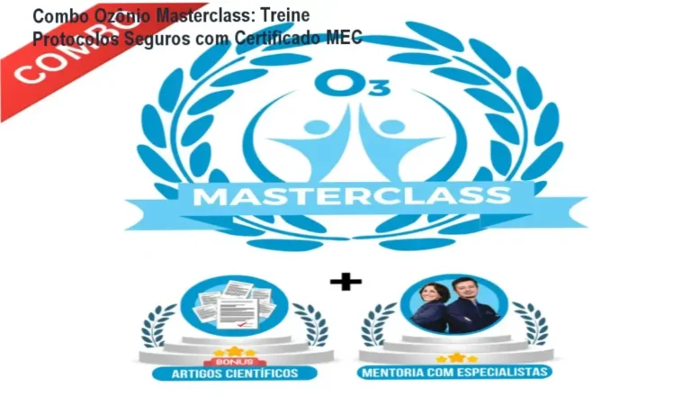 Combo Ozônio Masterclass - Bastidores do curso com certificação MEC e acesso a protocolos científicos
