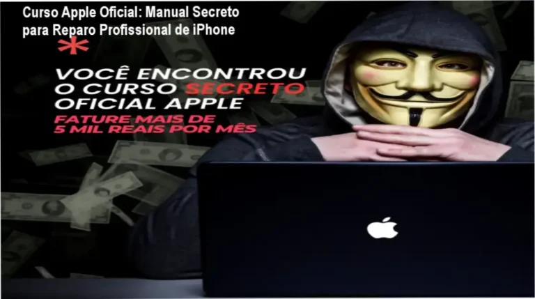 Curso oficial da Apple com Eduardo Baroni: acesso ao manual técnico passo a passo para reparos profissionais.