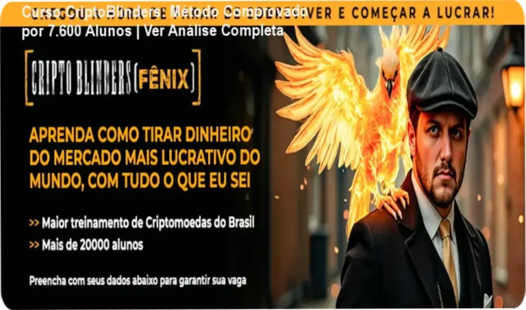 Avaliação interna do CRIPTOBLINDERS com Augusto Backes, mostrando metodologia exclusiva e resultados reais