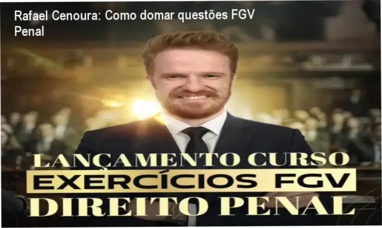 Curso de Exercícios FGV Penal Professor Cenoura bastidores e funcionamento interno