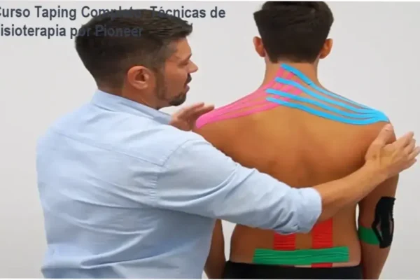 Curso Taping Completo por Jonas Franzolin Soares: técnicas práticas de fisioterapia mostrando aplicações clínicas