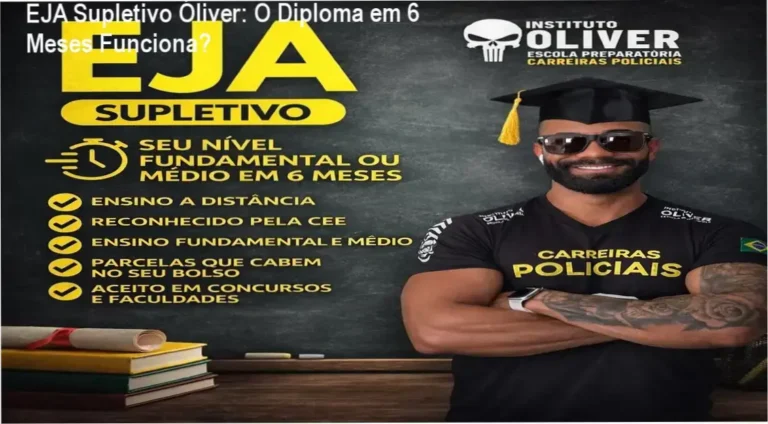 Interface do EJA Supletivo Óliver de Mateus Óliver mostrando a plataforma de estudos online