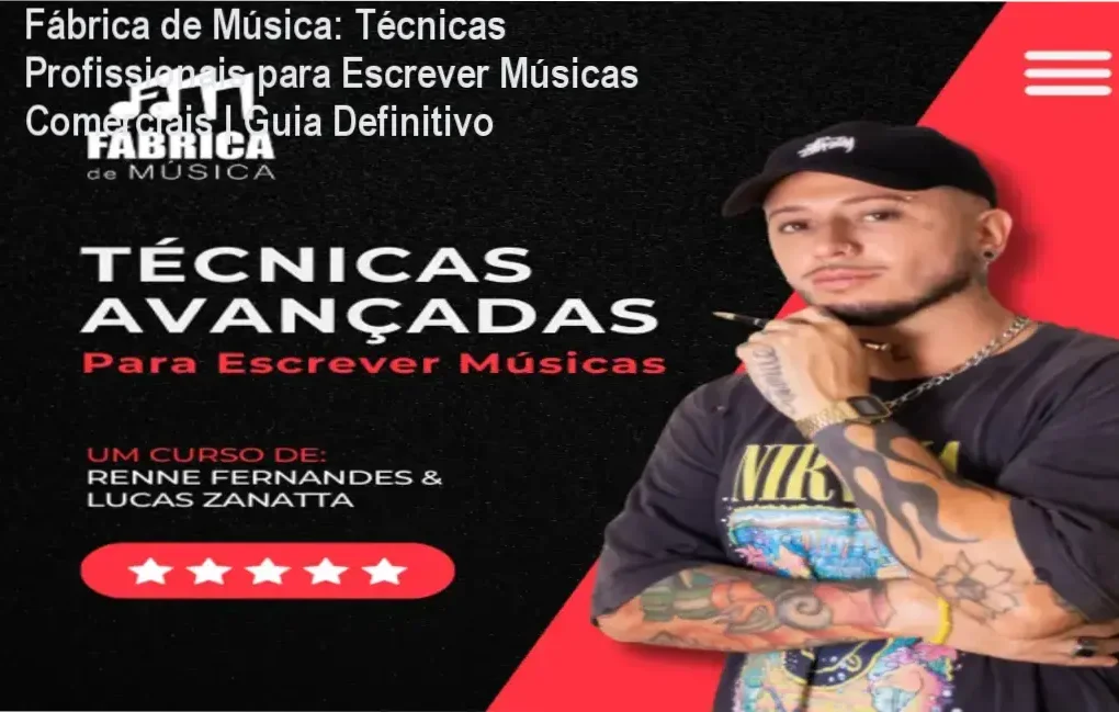 Fábrica de Música com Renne Fernandes demonstrando técnicas profissionais de composição musical em estúdio