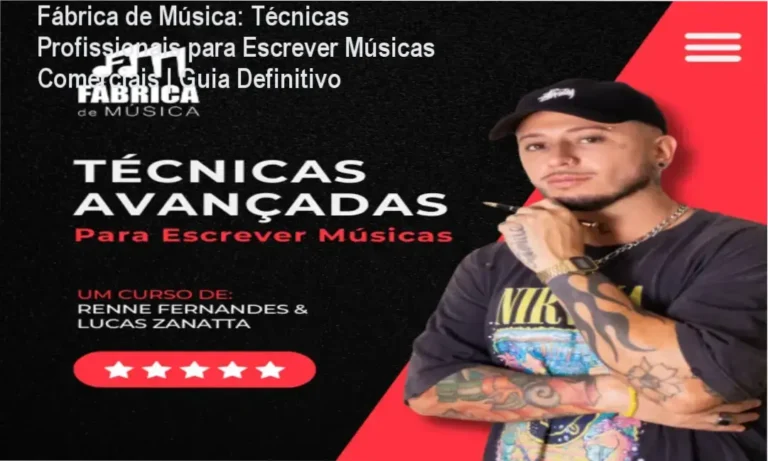 Fábrica de Música com Renne Fernandes demonstrando técnicas profissionais de composição musical em estúdio