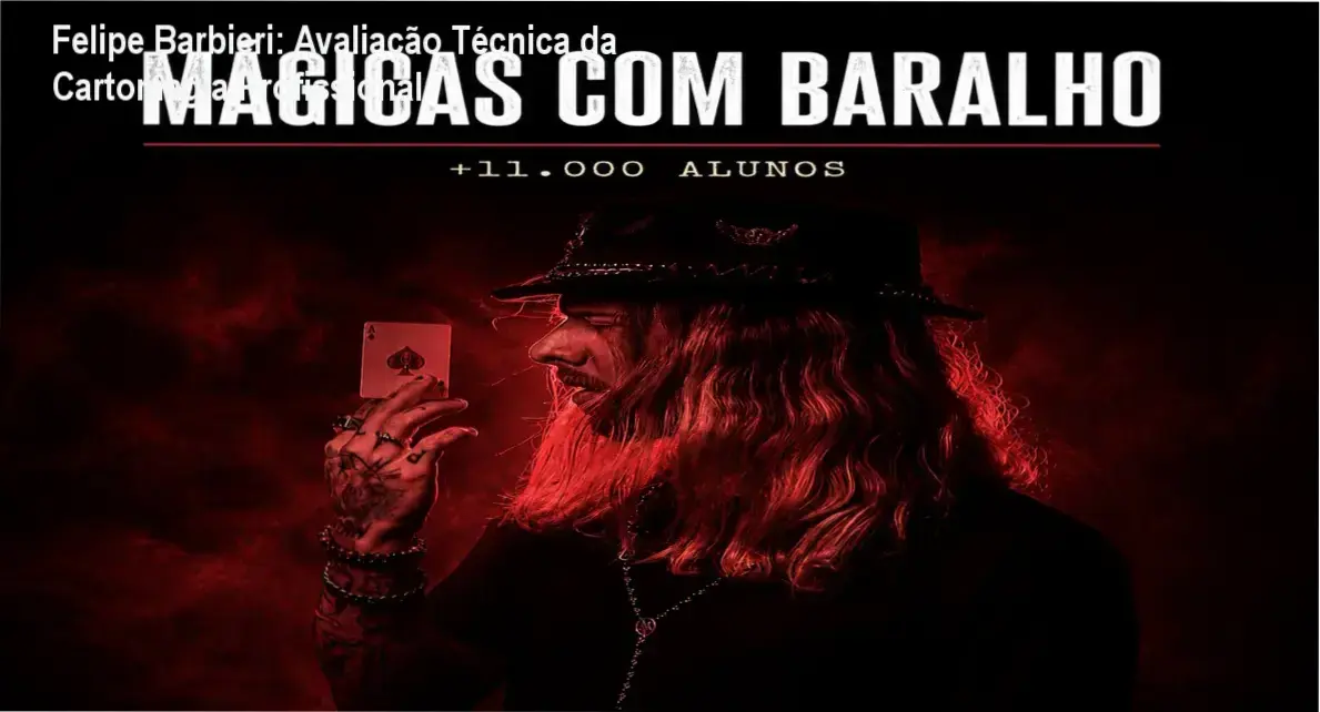 Felipe Barbieri apresentando truques de cartomagia do curso online