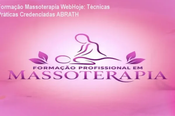 Formação Massoterapia WebHoje demonstrando técnicas práticas de drenagem linfática com macas e óleos