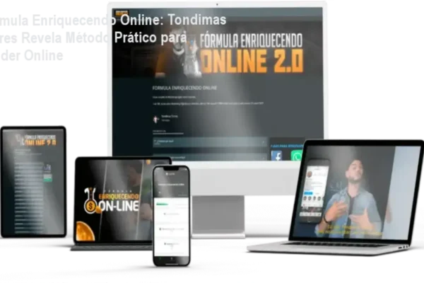 Aulas exclusivas da Fórmula Enriquecendo Online com Tondimas Tôrres, mostrando o funcionamento do Método T.O.M