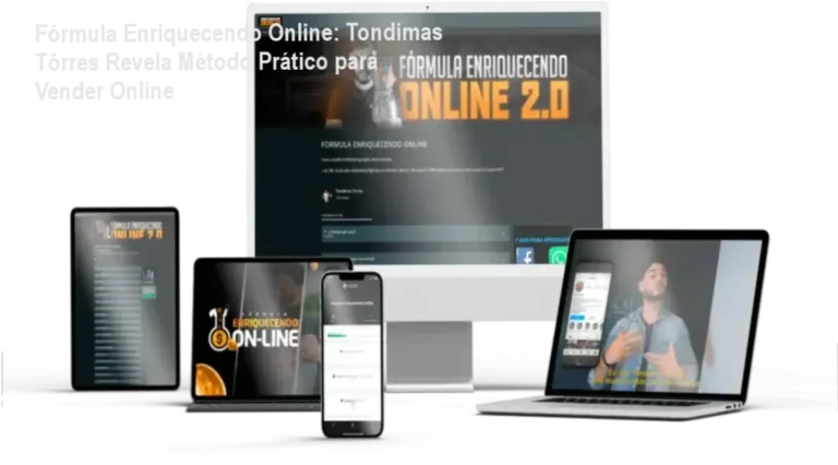 Aulas exclusivas da Fórmula Enriquecendo Online com Tondimas Tôrres, mostrando o funcionamento do Método T.O.M
