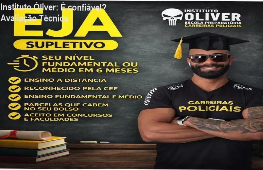 Captura de tela do site do Instituto Óliver mostrando detalhes do curso EJA Supletivo
