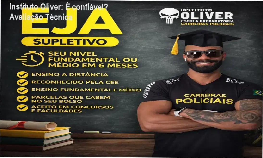 Captura de tela do site do Instituto Óliver mostrando detalhes do curso EJA Supletivo