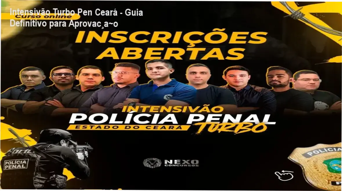 Intensivão Turbo Pen Ceará - Guia Definitivo para Aprovação 2 https://cursoss.com.br/dev-eficiente-ia-rag-agentes-pratica/ Interna so Intensivão Turbo - Metodologia de micrometas diárias para Polícia Penal do Ceará
