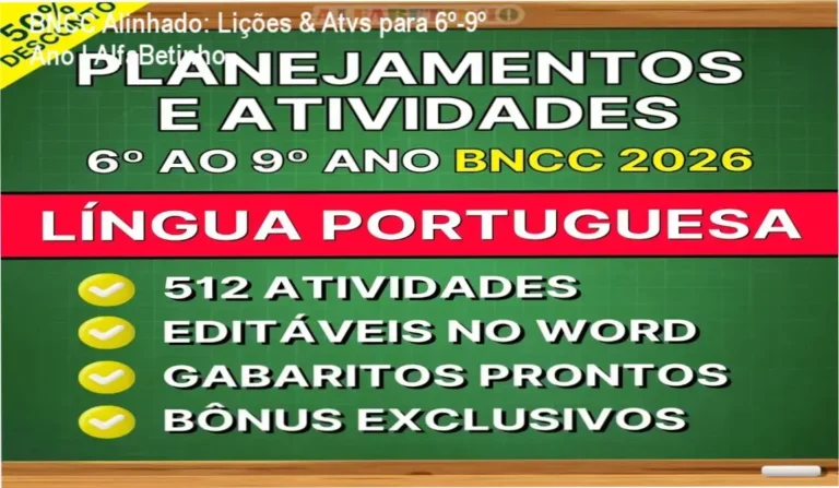 LÍNGUA PORTUGUESA - Planejamentos e Atividades - 6º ao 9º ano - BNCC 2026 | AlfaBetinho