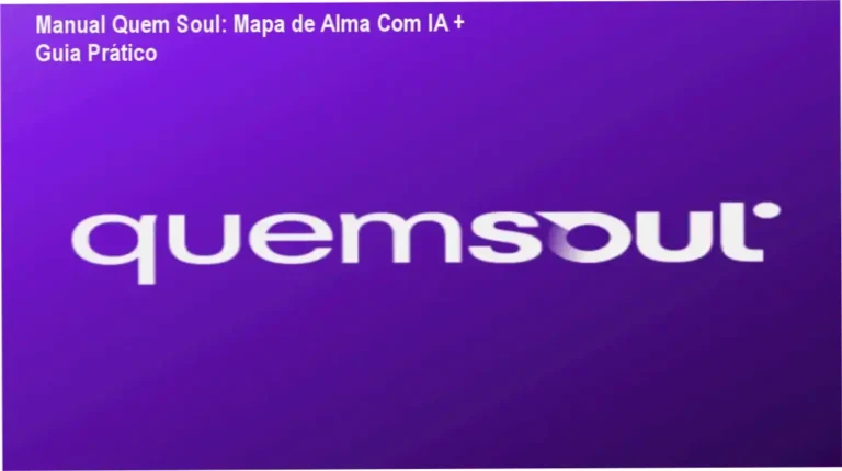 Manual Quem Soul gerado com algoritmos de numerologia e inteligência artificial, mostrando seções de missão de vida e plano de ação