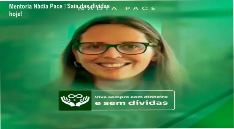Uma mulher confiante, Nádia Pace, ensinando dicas financeiras e gestão de dívidas pessoais.