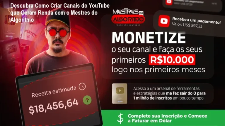 Mestres do Algoritmo | Profissão Youtuber pioneiro, genialidade interna da estratégia. Guia para crescer sem aparecer