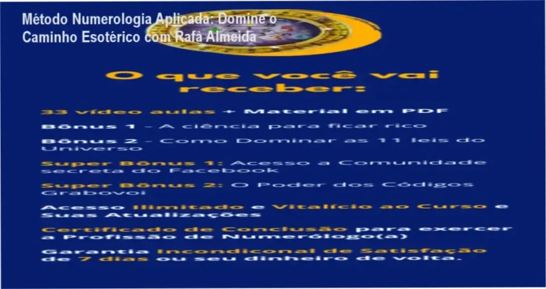 Avaliação prática do Método Numerologia Aplicada com bastidores e metodologia exclusiva revelada