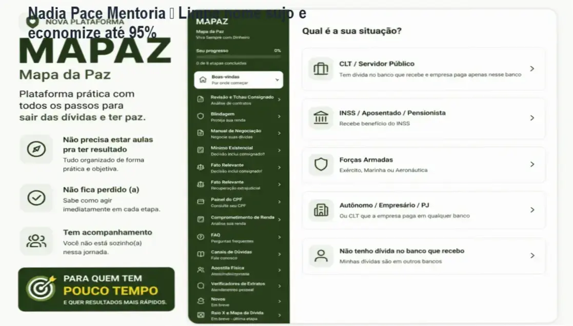 Nadia Pace Mentoria – cronograma de carga horária e dedicação