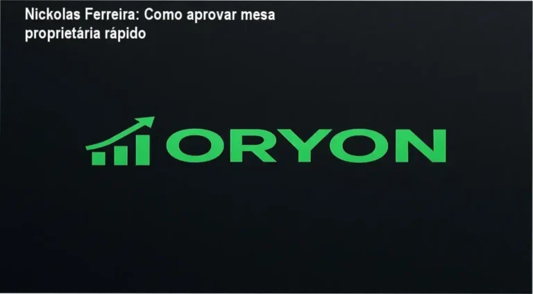 Nickolas Ferreira apresentando o treinamento ORYON de mesas proprietárias